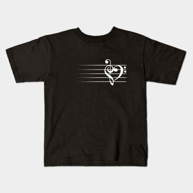 Music Heart (Dark ver.) Kids T-Shirt by FnCWorks